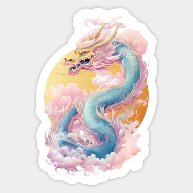 Golden Rose Mythical Dragon Sticker by Alienated